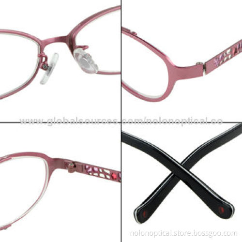 Beautiful Metal Girls' Eyeglass Frame, Logos Can be Printed